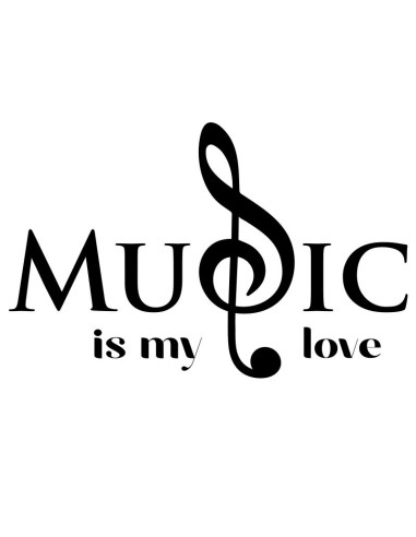 Koszulka Męska z Nadrukiem (185 g/m2) Music is my love