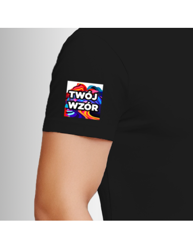 Koszulka Firmowa Męska Czarna T-shirt z Własnym Nadrukiem Standard