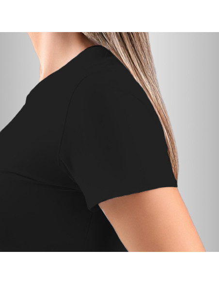 Koszulka Firmowa Damska Czarna T-shirt z Własnym Nadrukiem Standard