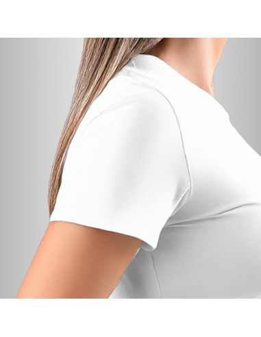 Koszulka Firmowa Damska Biała T-shirt z Własnym Nadrukiem Standard