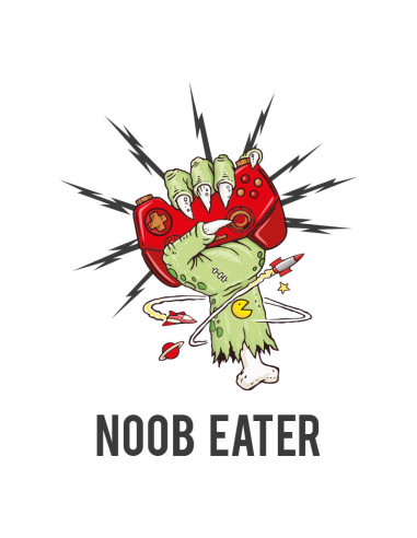 Koszulka Męska z Nadrukiem (185 g/m2) Noob Eater