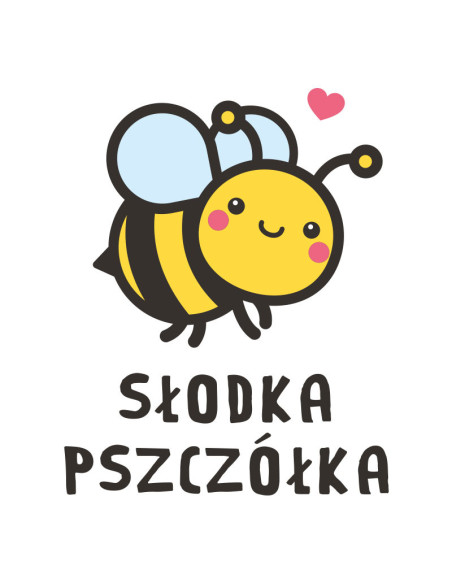 Koszulka Damska z Nadrukiem (185 g/m2) Słodka Pszczółka
