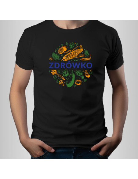 Koszulka Męska z Nadrukiem (185 g/m2) Zdrówko