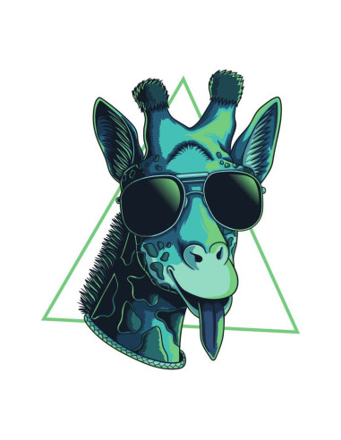 Koszulka Damska z Nadrukiem (185 g/m2) Cyber Żyrafa