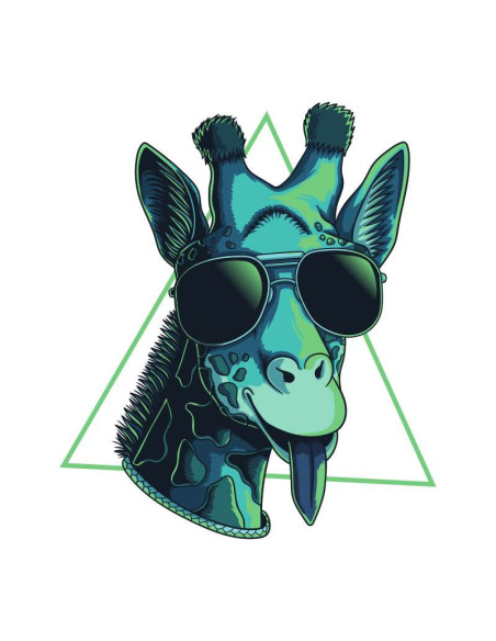 Koszulka Damska z Nadrukiem (185 g/m2) Cyber Żyrafa