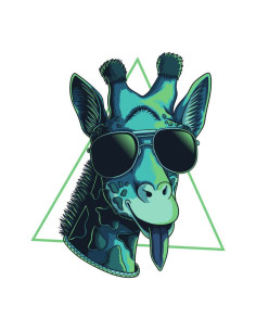 Koszulka Męska z Nadrukiem (185 g/m2) Cyber Żyrafa 2