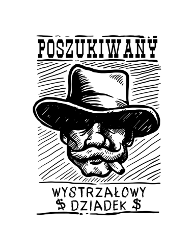 Koszulka Męska z Nadrukiem (185 g/m2) Wystrzałowy Dziadek - Symbol