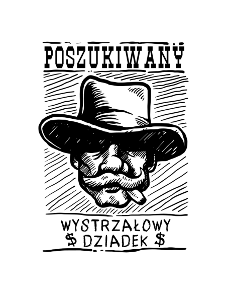 Koszulka Męska z Nadrukiem (185 g/m2) Wystrzałowy Dziadek - Symbol