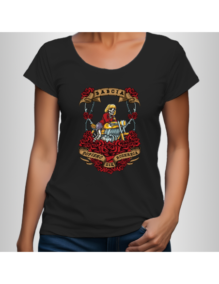 Koszulka Damska z Nadrukiem (185 g/m2) Babcia Dopiero się Rozkręca