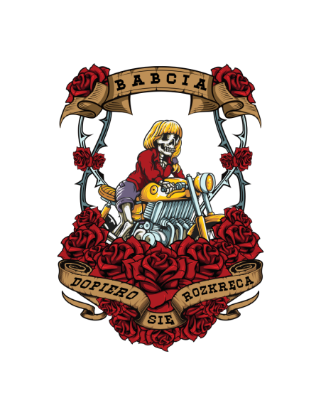 Koszulka Damska z Nadrukiem (185 g/m2) Babcia Dopiero się Rozkręca