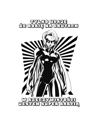Koszulka Damska z Nadrukiem (185 g/m2) Super Babcia - Symbol