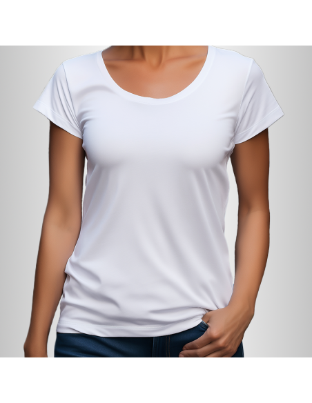 Koszulka Damska Biała T-shirt z Własnym Nadrukiem SuperCena