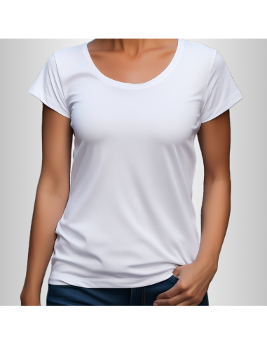 Koszulka Damska Biała T-shirt z Własnym Nadrukiem Standard