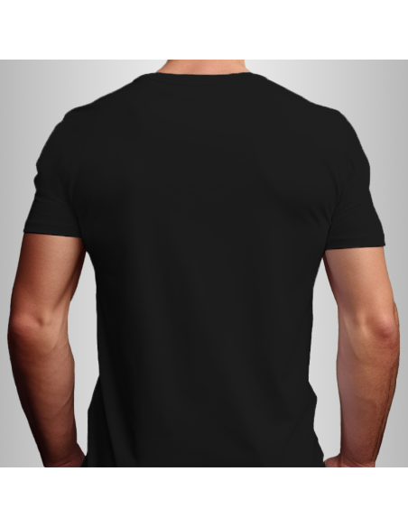 Koszulka Męska Czarna T-shirt z Własnym Nadrukiem SuperCena