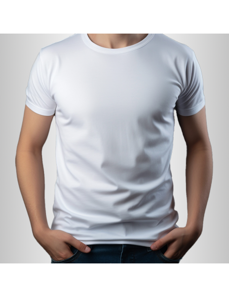 Koszulka Męska Biała T-shirt z Własnym Nadrukiem SuperCena
