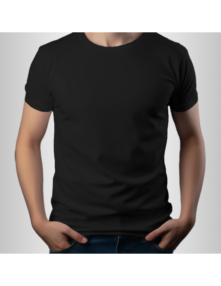 Koszulka Męska Czarna T-shirt z Własnym Nadrukiem Standard