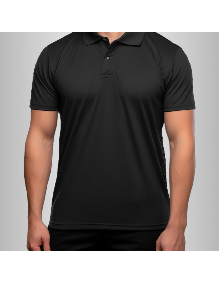 Koszulka Męska Czarna T-shirt Polo z Własnym Nadrukiem