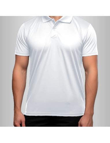 Koszulka Męska Biała T-shirt Polo z Własnym Nadrukiem