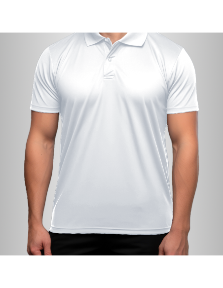 Koszulka Męska Biała T-shirt Polo z Własnym Nadrukiem