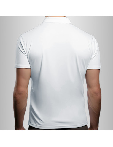 Koszulka Męska Biała T-shirt Polo z Własnym Nadrukiem