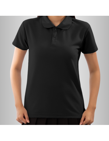 Koszulka Damska Czarna T-shirt Polo z Własnym Nadrukiem