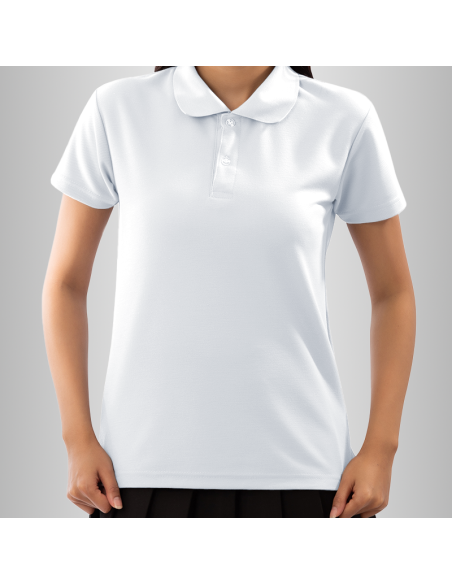 Koszulka Damska Biała T-shirt Polo z Własnym Nadrukiem
