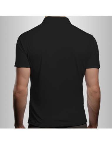 Koszulka Firmowa Męska Czarna T-shirt Polo z Własnym Nadrukiem