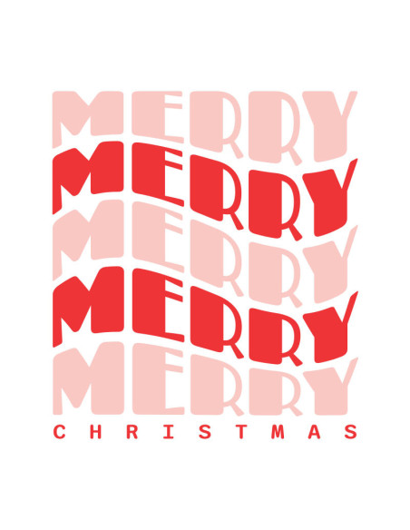 Koszulka świąteczna męska z napisem Merry Merry Christmas 185 g/m2