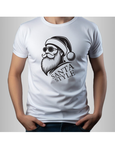 Koszulka Męska z Nadrukiem (185 g/m2) Santa Style