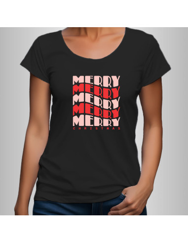 Koszulka Damska z Nadrukiem (185 g/m2) Merry Merry