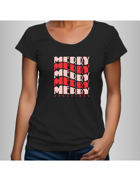 Koszulka Damska z Nadrukiem (185 g/m2) Merry Merry