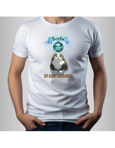 Koszulka Męska z Nadrukiem (185 g/m2) Święta To Czas Refleksji