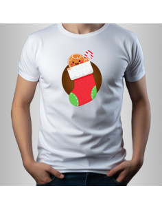 Koszulka Męska z Nadrukiem (185 g/m2) Ciastko