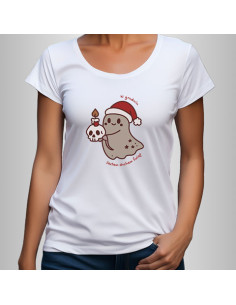 Koszulka Damska z Nadrukiem (185 g/m2) Duch Świąt
