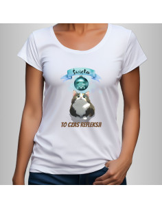 Koszulka Damska z Nadrukiem (185 g/m2) Święta To Czas Refleksji