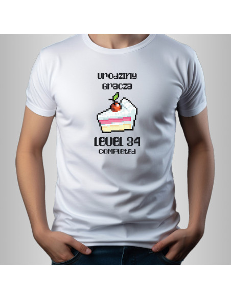 Koszulka Męska z Nadrukiem (185 g/m2) Urodziny Gracza