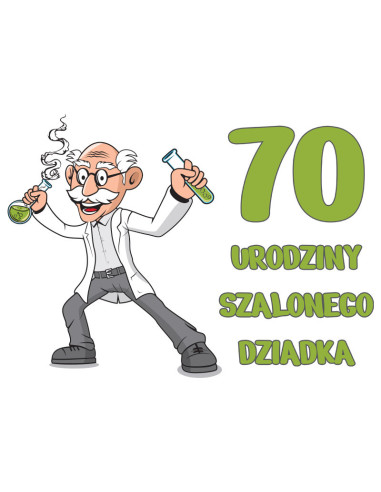 Koszulka Męska z Nadrukiem (185 g/m2) Urodziny Dziadka