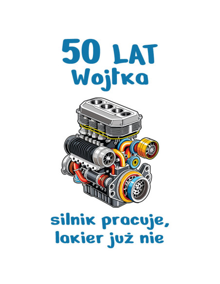 Koszulka Męska z Nadrukiem (185 g/m2) Silnik