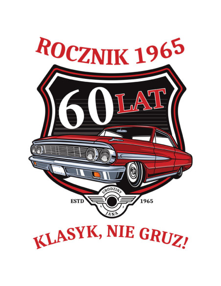 Koszulka Męska z Nadrukiem (185 g/m2) Klasyk, nie gruz!