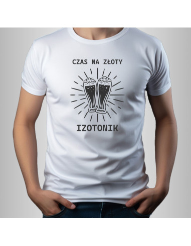 Koszulka Męska z Nadrukiem (185 g/m2) Czas Na Złoty Izotonik