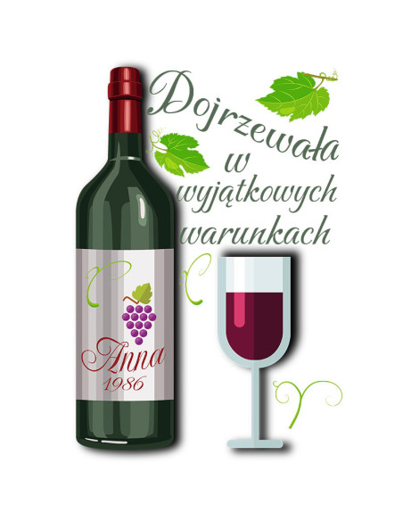 Koszulka Damska z Nadrukiem (185 g/m2) Dojrzewała w wyjątkowych warunkach