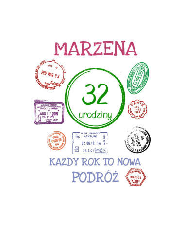 Koszulka Damska z Nadrukiem (185 g/m2) Podróż