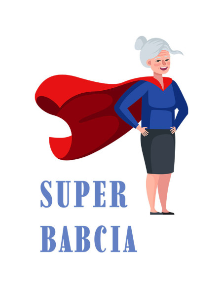Koszulka Damska z Nadrukiem (185 g/m2) Super Babcia