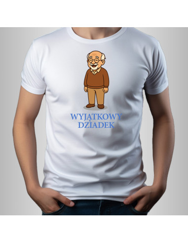Koszulka Męska z Nadrukiem (185 g/m2) Wyjątkowy Dziadek