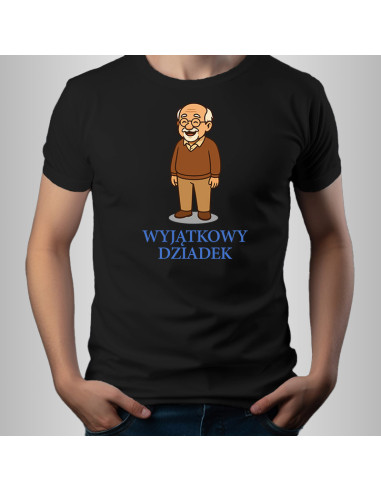 Koszulka Męska z Nadrukiem (185 g/m2) Wyjątkowy Dziadek