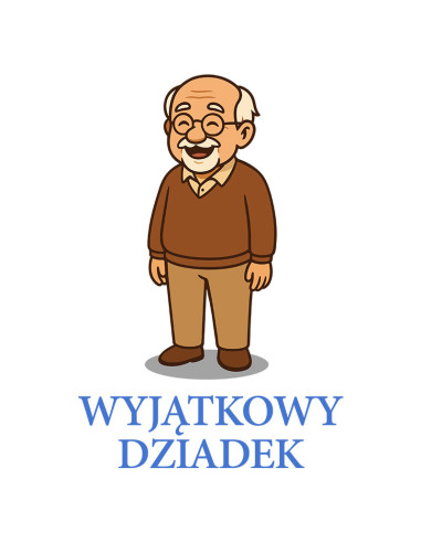 Koszulka Męska z Nadrukiem (185 g/m2) Wyjątkowy Dziadek
