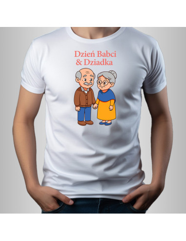 Koszulka Męska z Nadrukiem (185 g/m2) Dzień Babci & Dziadka