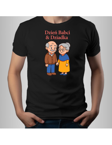 Koszulka Męska z Nadrukiem (185 g/m2) Dzień Babci & Dziadka