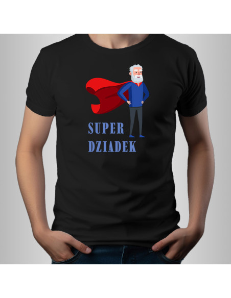 Koszulka Męska z Nadrukiem (185 g/m2) Super Dziadek