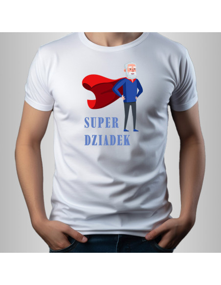 Koszulka Męska z Nadrukiem (185 g/m2) Super Dziadek